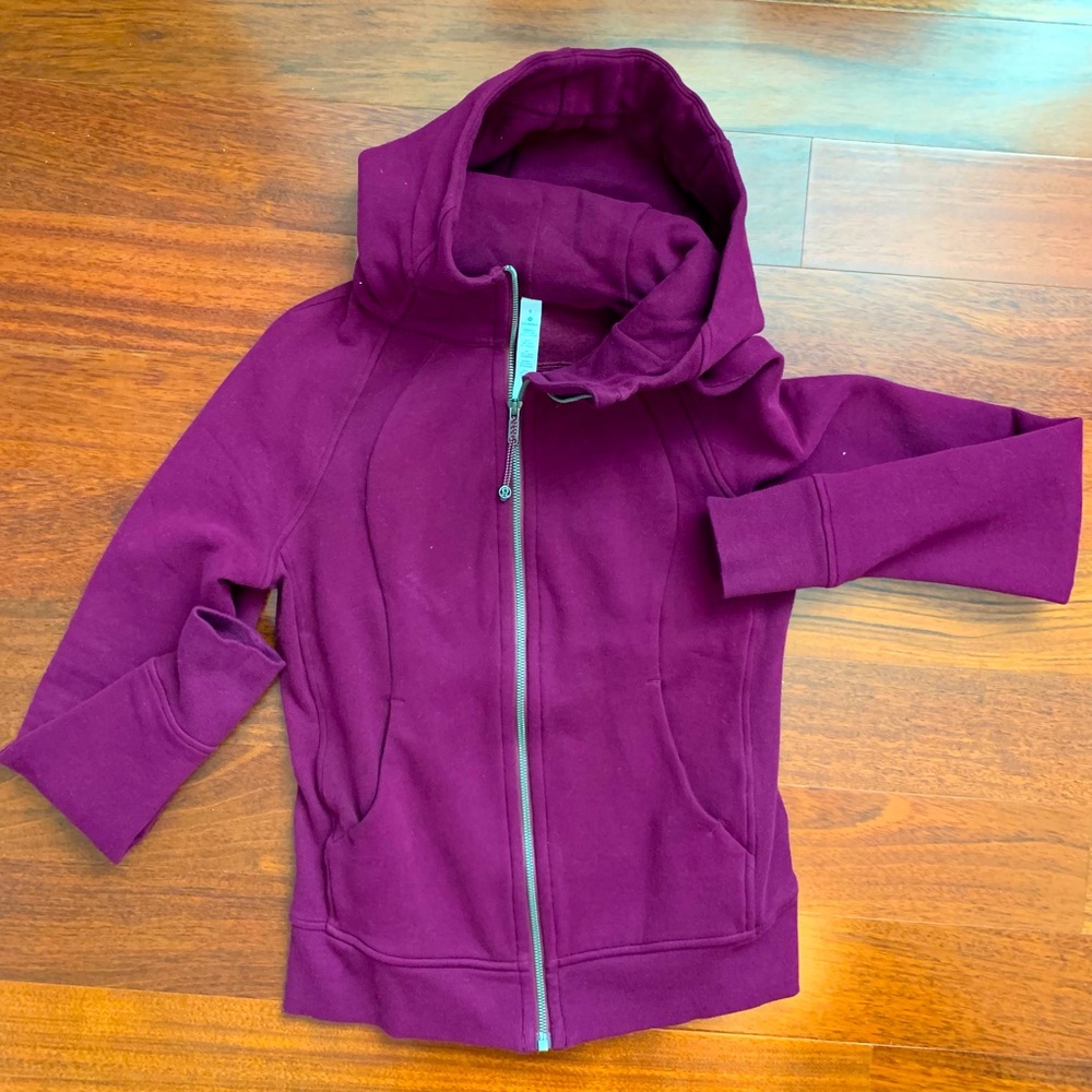 EUC Lululemon Scuba Hoodie Light Fleece Size 6 Color Marvel Purple Fuschia